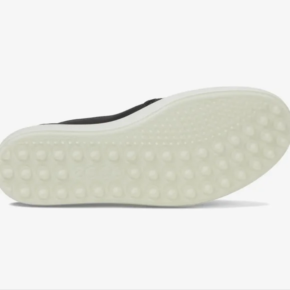 Ecco $175 soft Black woven Cow Leather cushioned slip-on loafers shoes - Picture 6 of 11